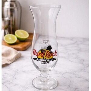 Hard Rock Cafe Dallas Hurricane Glass 10 Inch Collectible